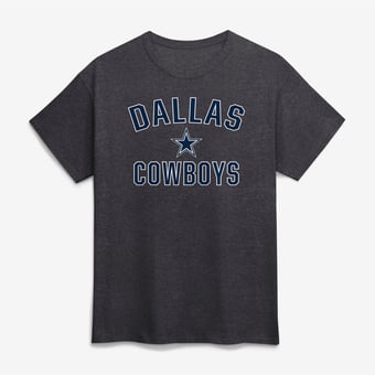Men's Logo Athletic Charcoal Dallas Cowboys Cotton Victory Arch T-Shirt