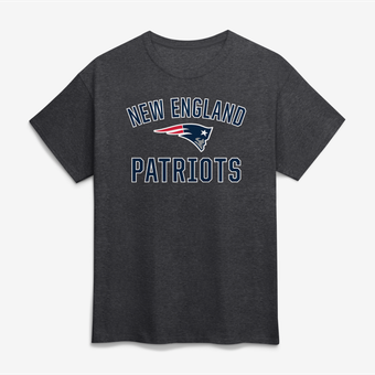 Men's Logo Athletic Charcoal New England Patriots Cotton Victory Arch T-Shirt