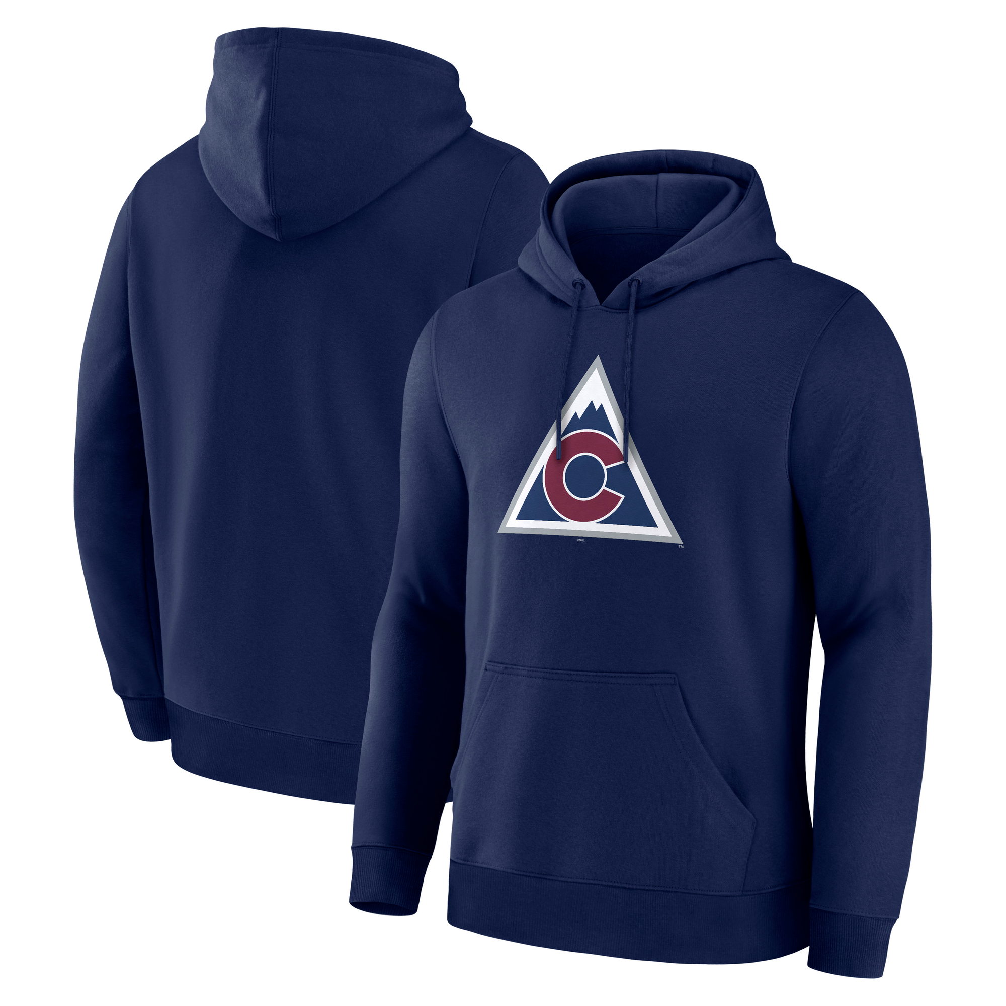 Men's Fanatics Navy Colorado Avalanche Primary Fleece Pullover Hoodie