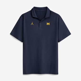 Men's Jordan Brand Navy Michigan Wolverines Primetime Victory Plus Dri-FIT Polo