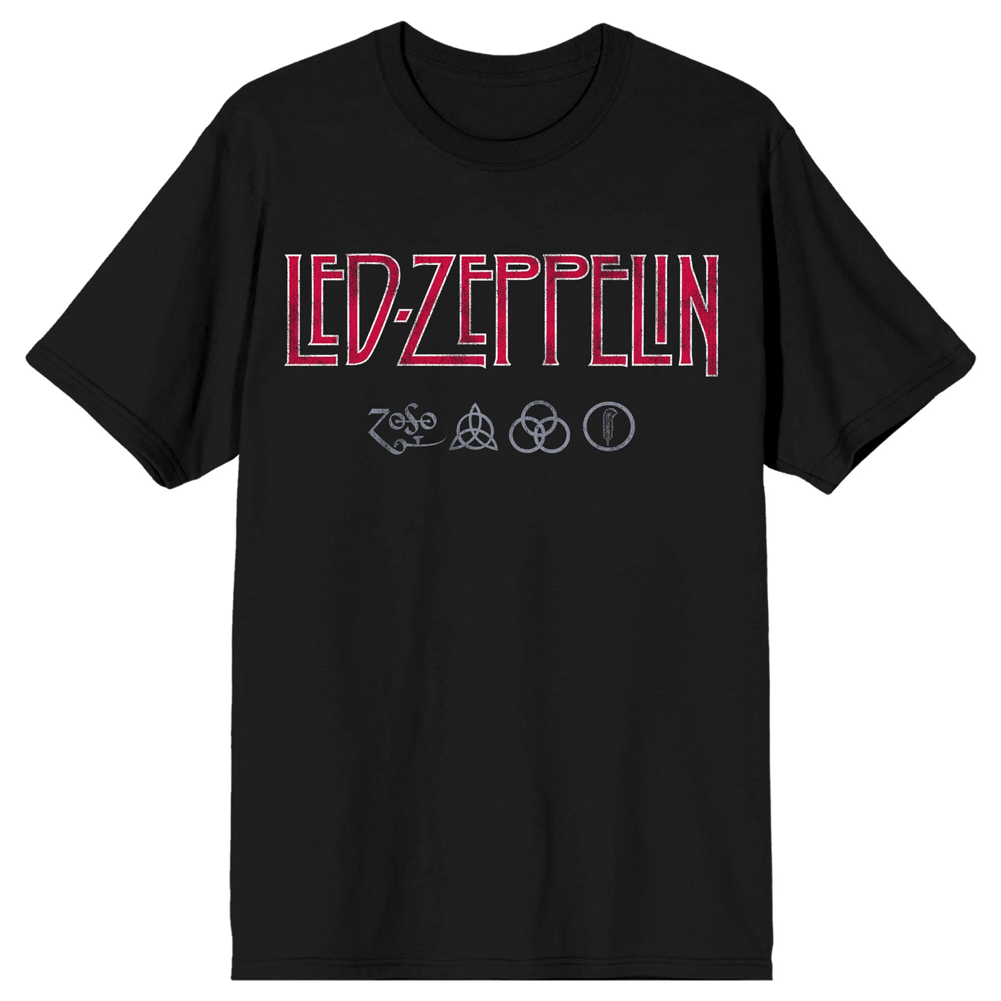 Unisex Black Led Zeppelin Distressed T-Shirt