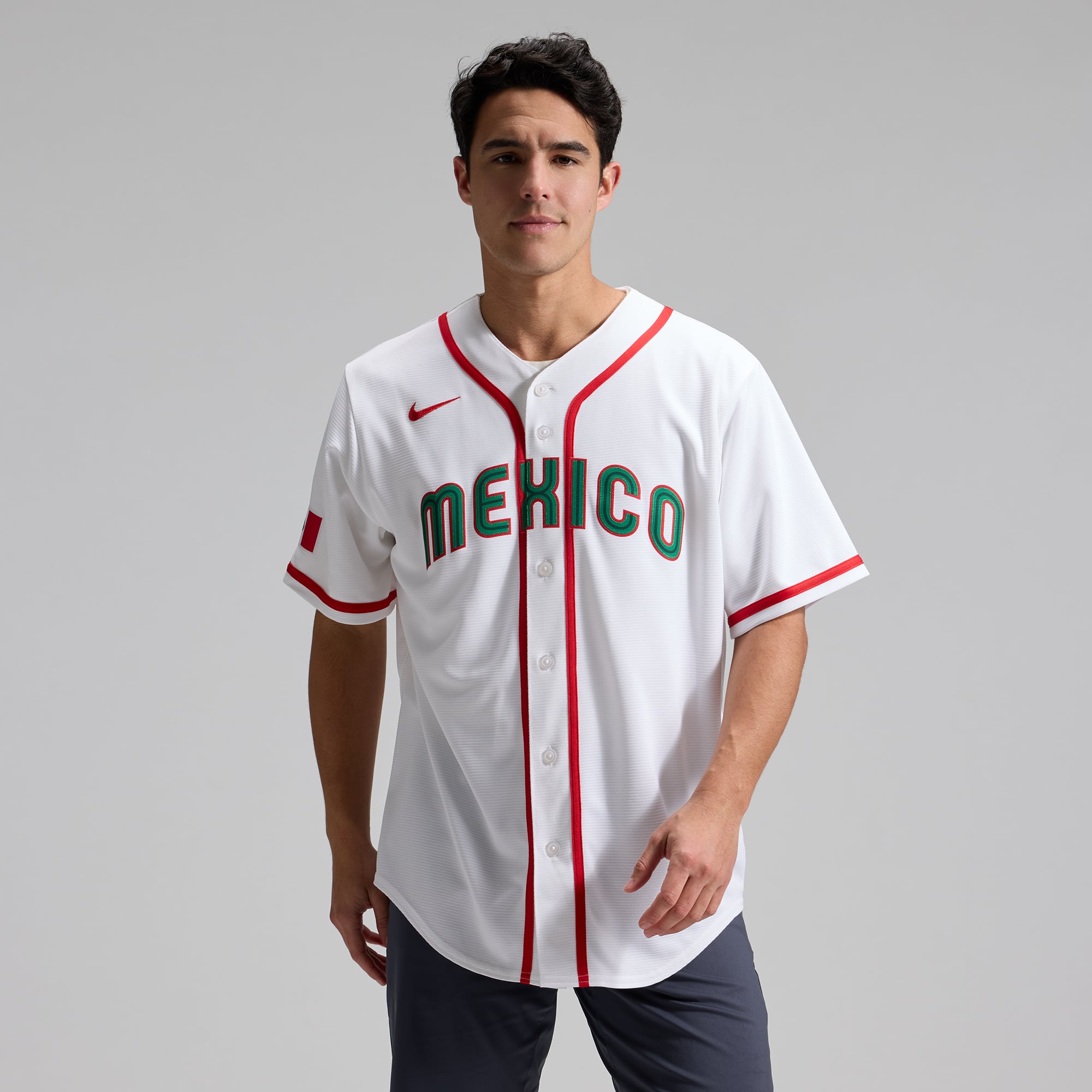 Men's Nike White Mexico Baseball 2026 World Baseball Classic Home Stadium Jersey