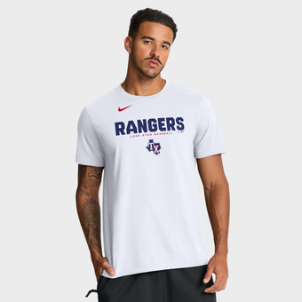 Men's Nike White Texas Rangers Bold Team Name T-Shirt