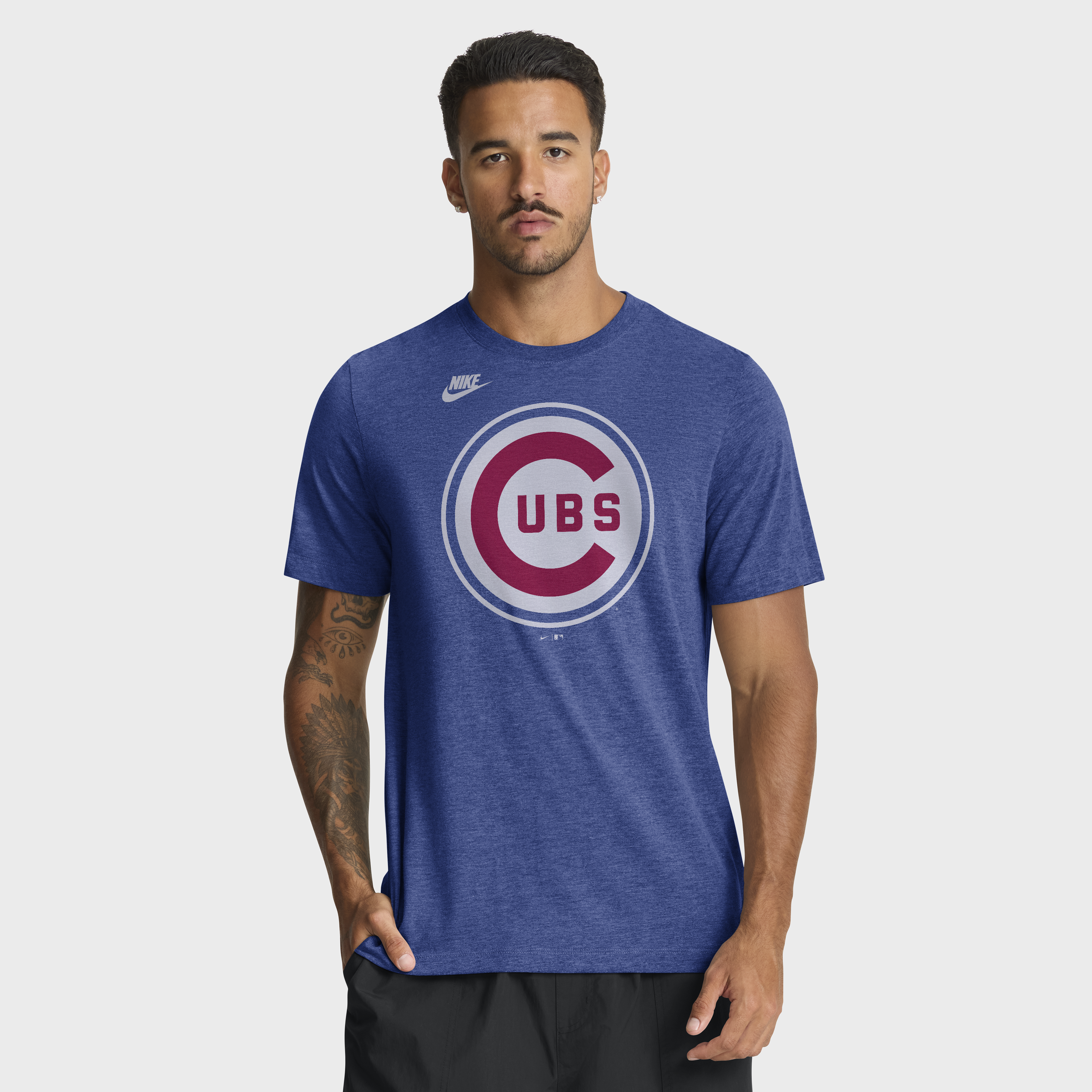 Men’s Nike Heather Royal Chicago Cubs Cooperstown Logo Tri-Blend T-Shirt Men’s Nike Heather Royal Chicago Cubs Cooperstown Logo Tri-Blend T-Shirt