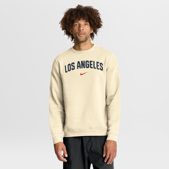 Men's Nike Cream Los Angeles Dodgers City Connect Club Sweatshirt