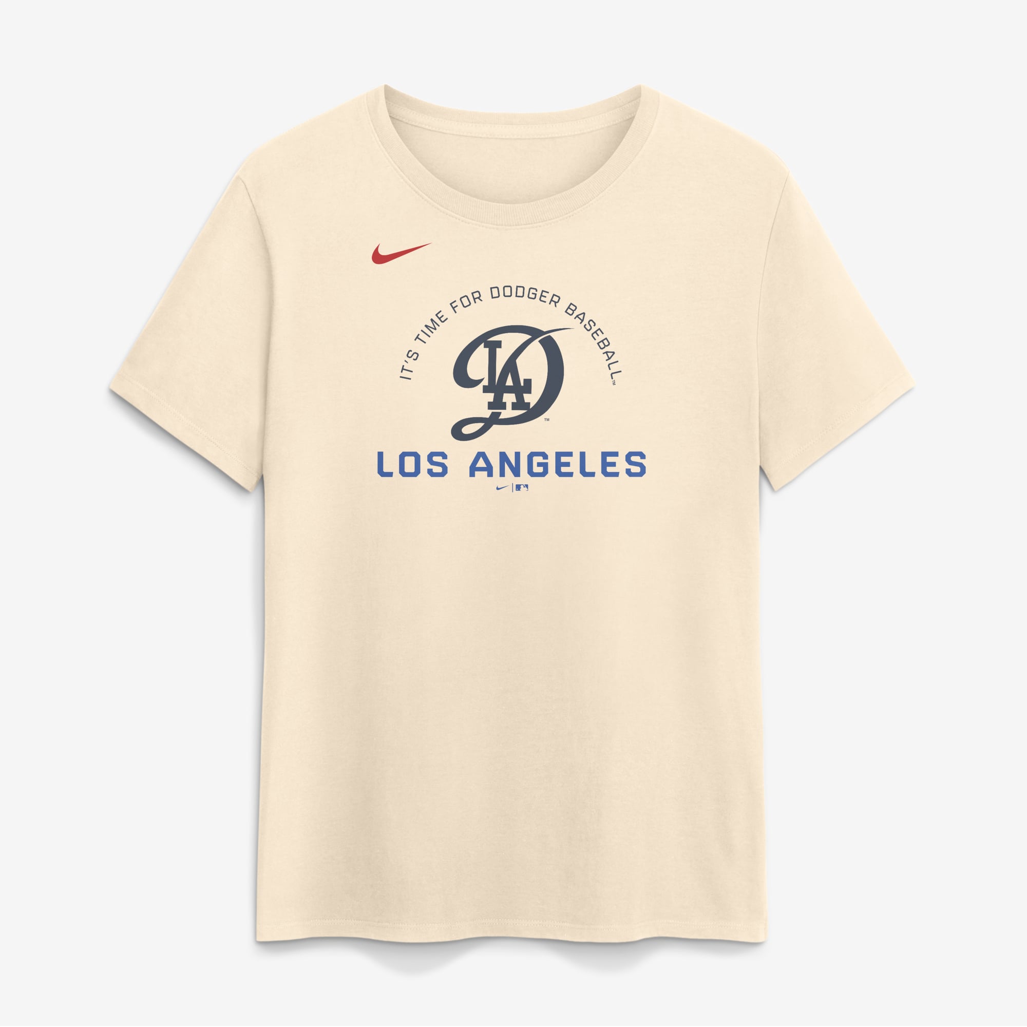 Women's Nike Natural Los Angeles Dodgers City Connect Arch T-Shirt