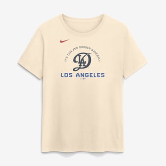 Women's Nike Natural Los Angeles Dodgers City Connect Arch T-Shirt