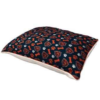 Pegasus  Chicago Bears 35" x 44" Bones Sherpa Pet Bed