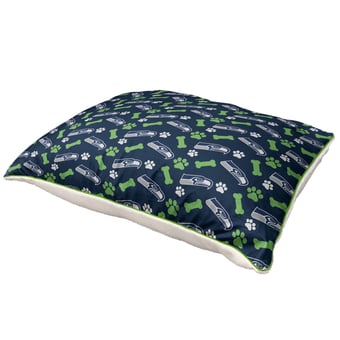 Pegasus  Seattle Seahawks 35" x 44" Bones Sherpa Pet Bed