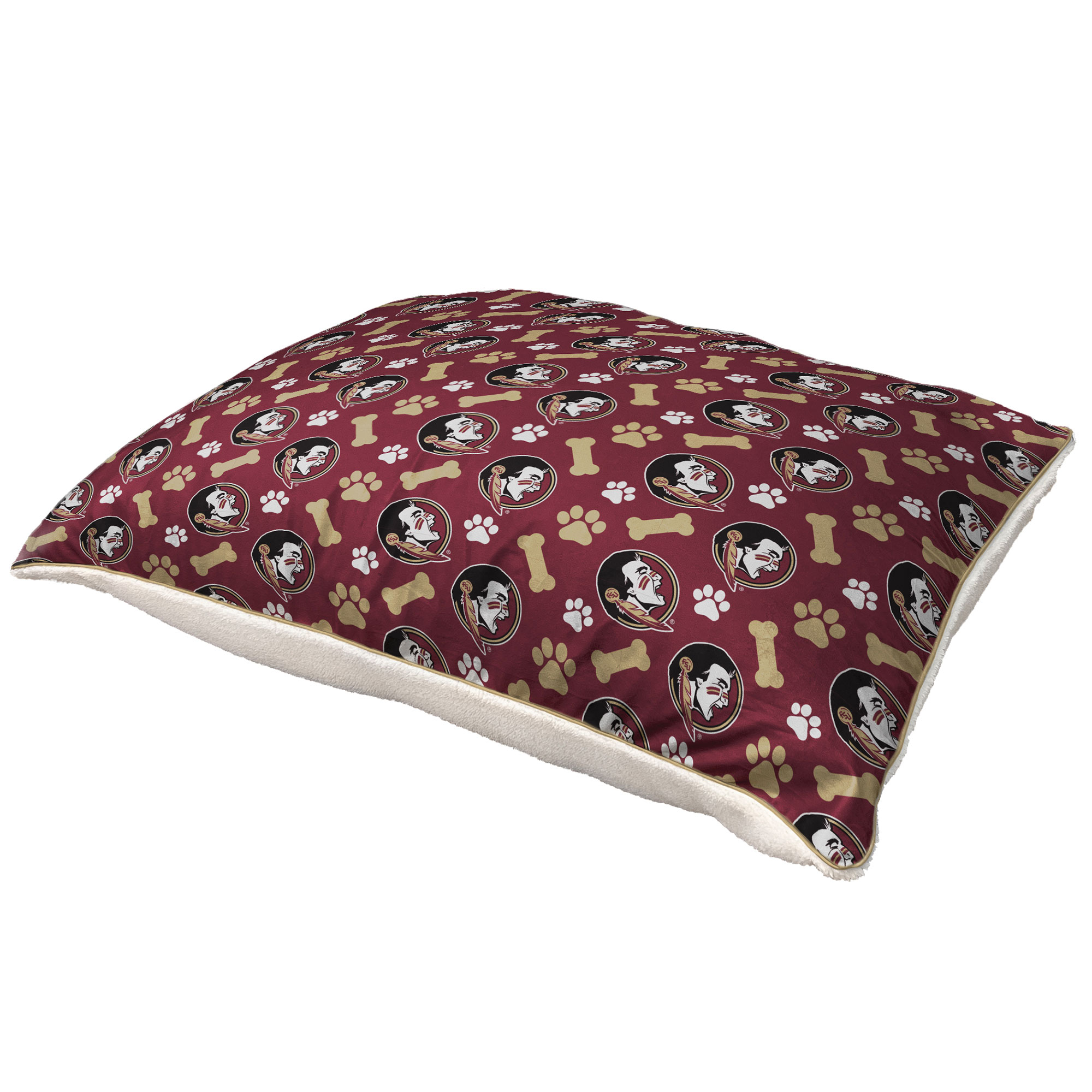 Pegasus  Florida State Seminoles 35" x 44" Bones Sherpa Pet Bed