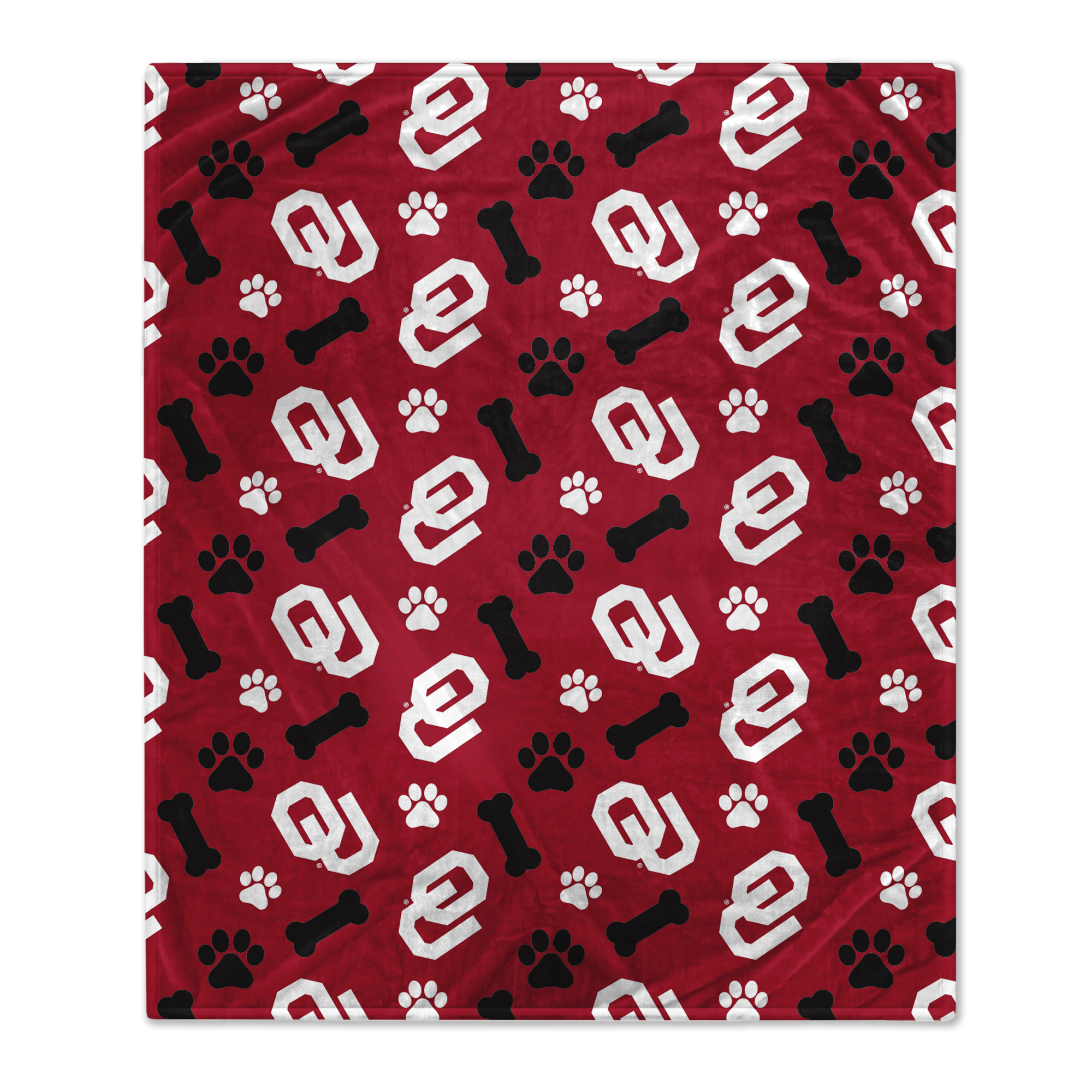 Pegasus  Oklahoma Sooners 40" x 50" Lightweight Bones Flannel Fleece Pet Blanket