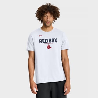 Men's Nike White Boston Red Sox Bold Team Name T-Shirt