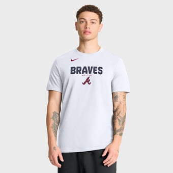 Men's Nike White Atlanta Braves Bold Team Name T-Shirt