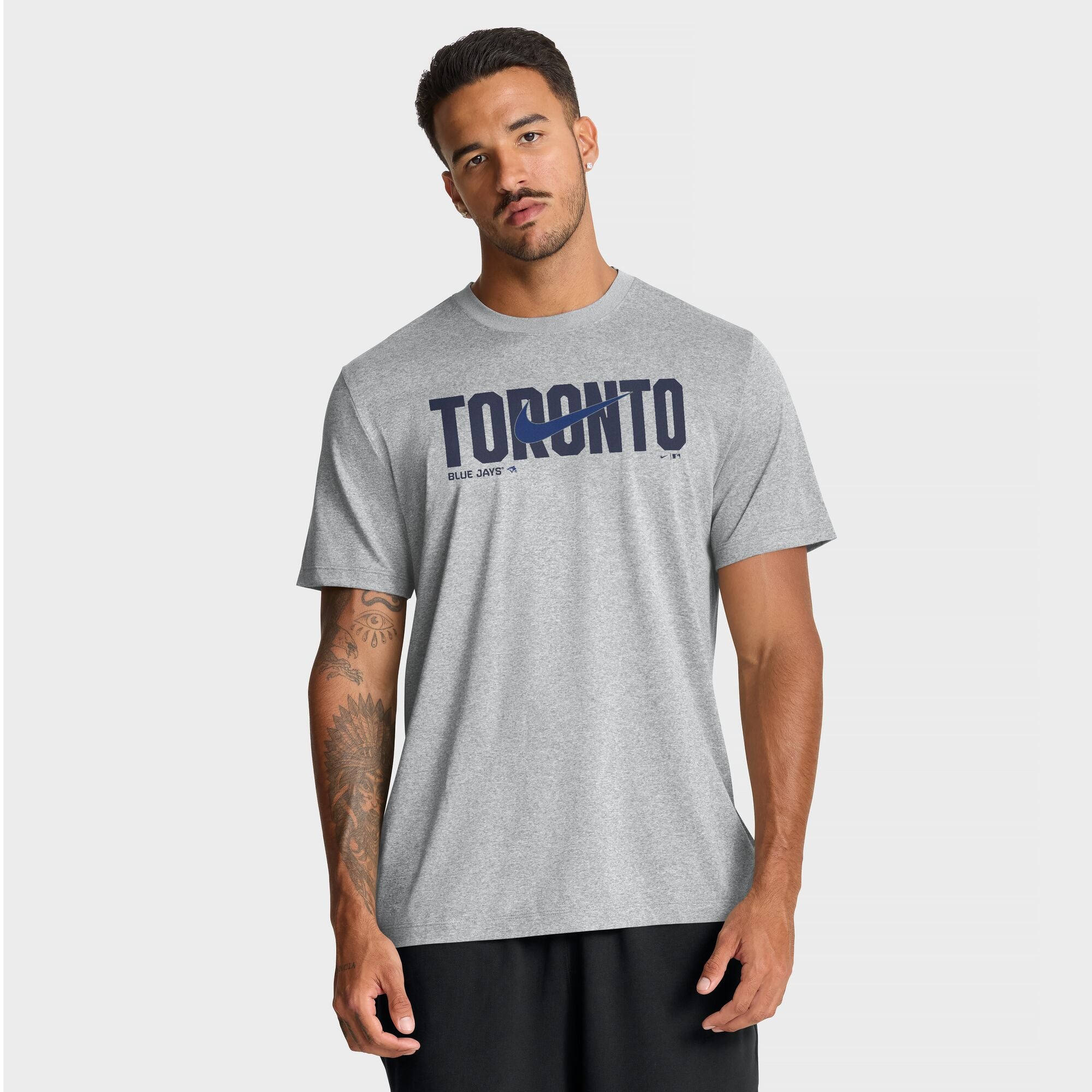 Men's Nike Heather Gray Toronto Blue Jays Swoosh Legend Dri-FIT T-Shirt