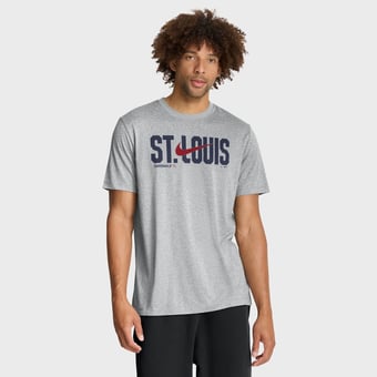 Men's Nike Heather Gray St. Louis Cardinals Swoosh Legend Dri-FIT T-Shirt