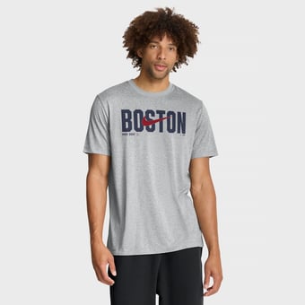 Men's Nike Heather Gray Boston Red Sox Swoosh Legend Dri-FIT T-Shirt