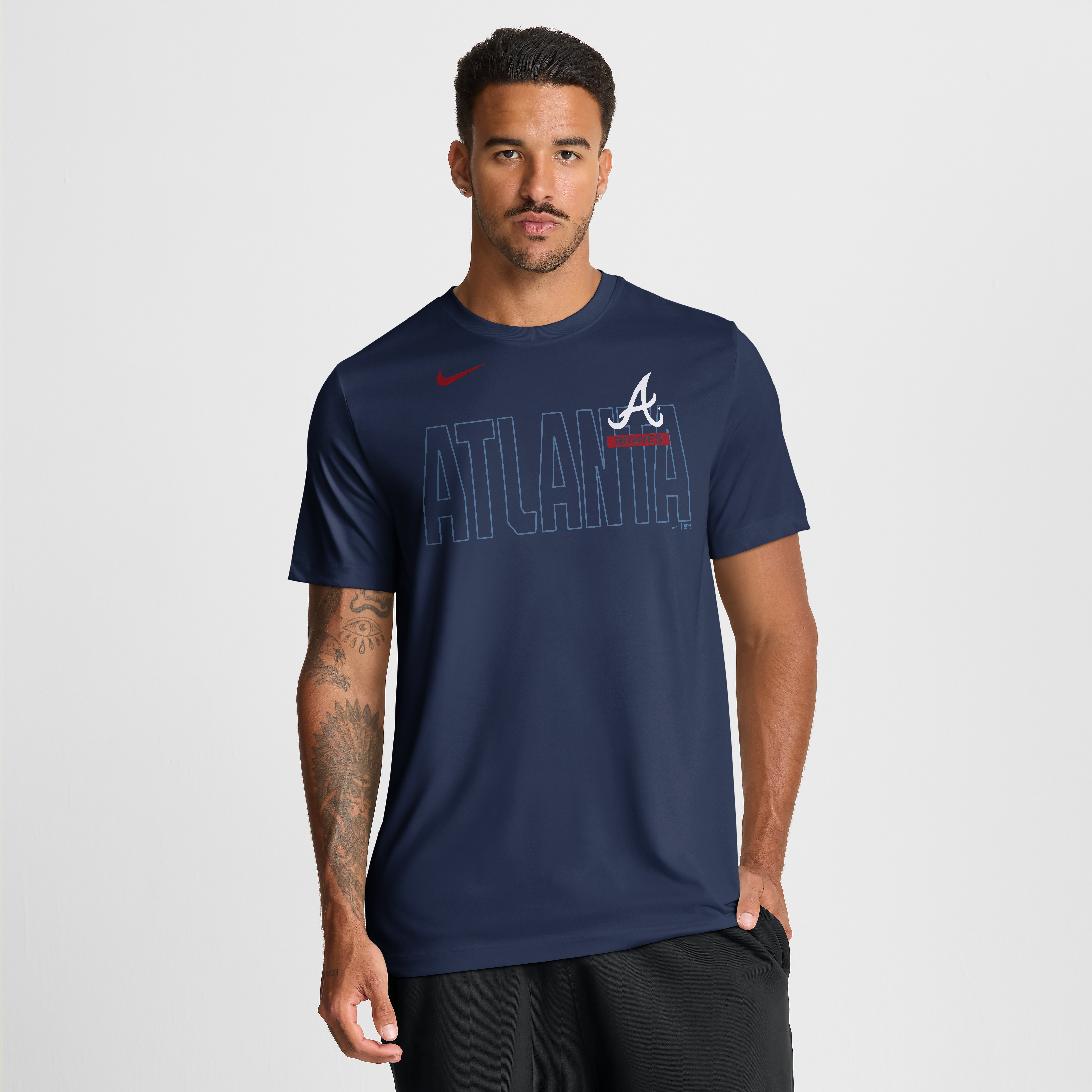 Men's Nike Navy Atlanta Braves Knockout Team Legend Dri-FIT T-Shirt