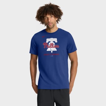 Men's Nike  Royal Philadelphia Phillies Tri-Blend Logo T-Shirt