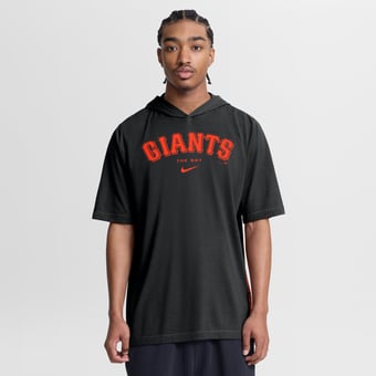 Men's Nike Black San Francisco Giants Arched Wordmark Tri-Blend Hooded T-Shirt