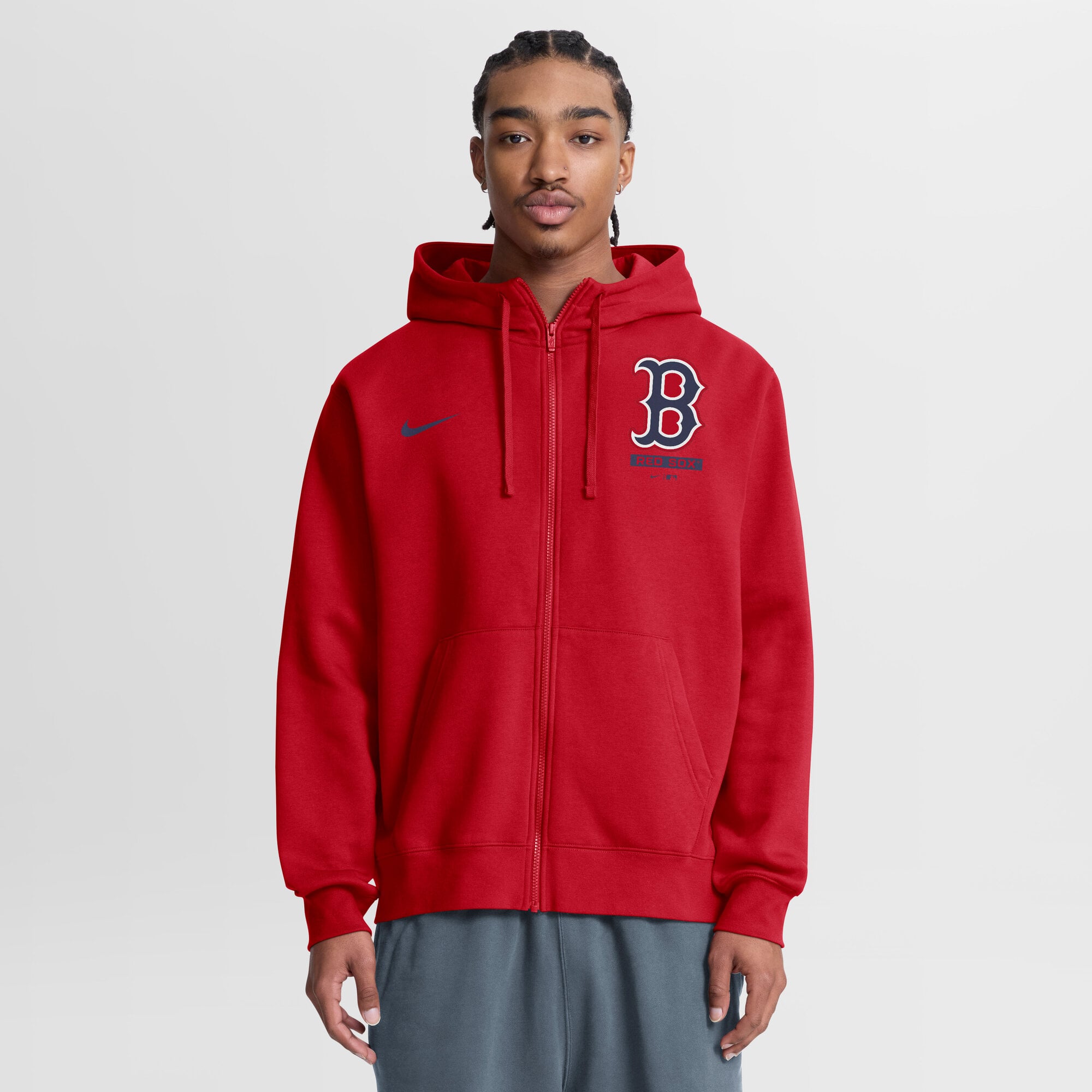 Men's Nike Red Boston Red Sox Primetime Lockup Full-Zip Hoodie