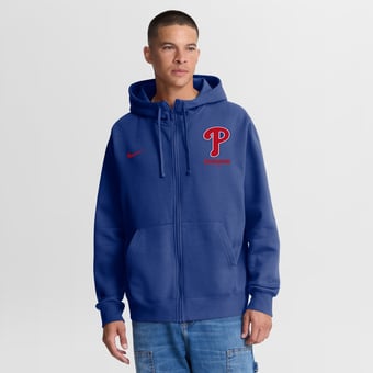 Men's Nike Royal Philadelphia Phillies Primetime Lockup Full-Zip Hoodie