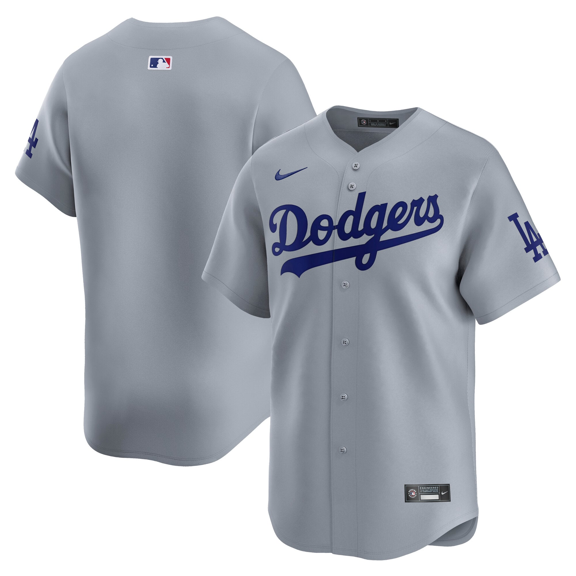Men's Nike  Gray Los Angeles Dodgers Alternate Limited Jersey