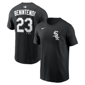 Men's Nike Andrew Benintendi Black Chicago White Sox Name & Number T-Shirt