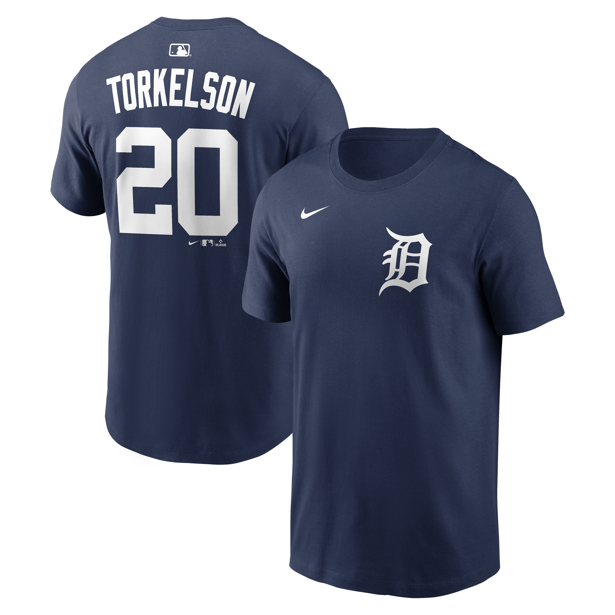 Men's Nike Spencer Torkelson Navy Detroit Tigers Name & Number T-Shirt