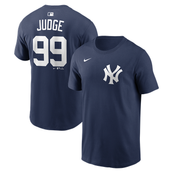 Men's Nike Aaron Judge Navy New York Yankees Name & Number T-Shirt