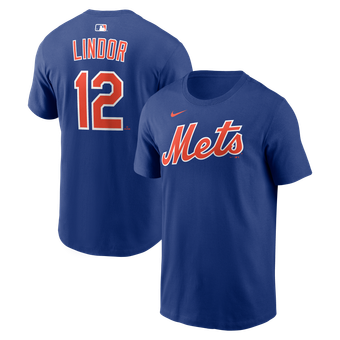 Men's Nike Francisco Lindor Royal New York Mets Name & Number T-Shirt