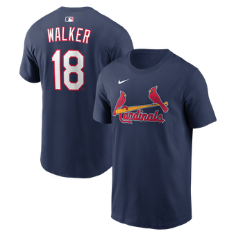Men's Nike Jordan Walker Navy St. Louis Cardinals Name & Number T-Shirt