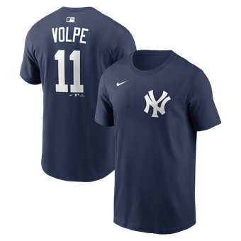 Men's Nike Anthony Volpe Navy New York Yankees Name & Number T-Shirt