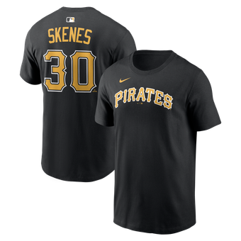 Men's Nike Paul Skenes Black Pittsburgh Pirates Name & Number T-Shirt