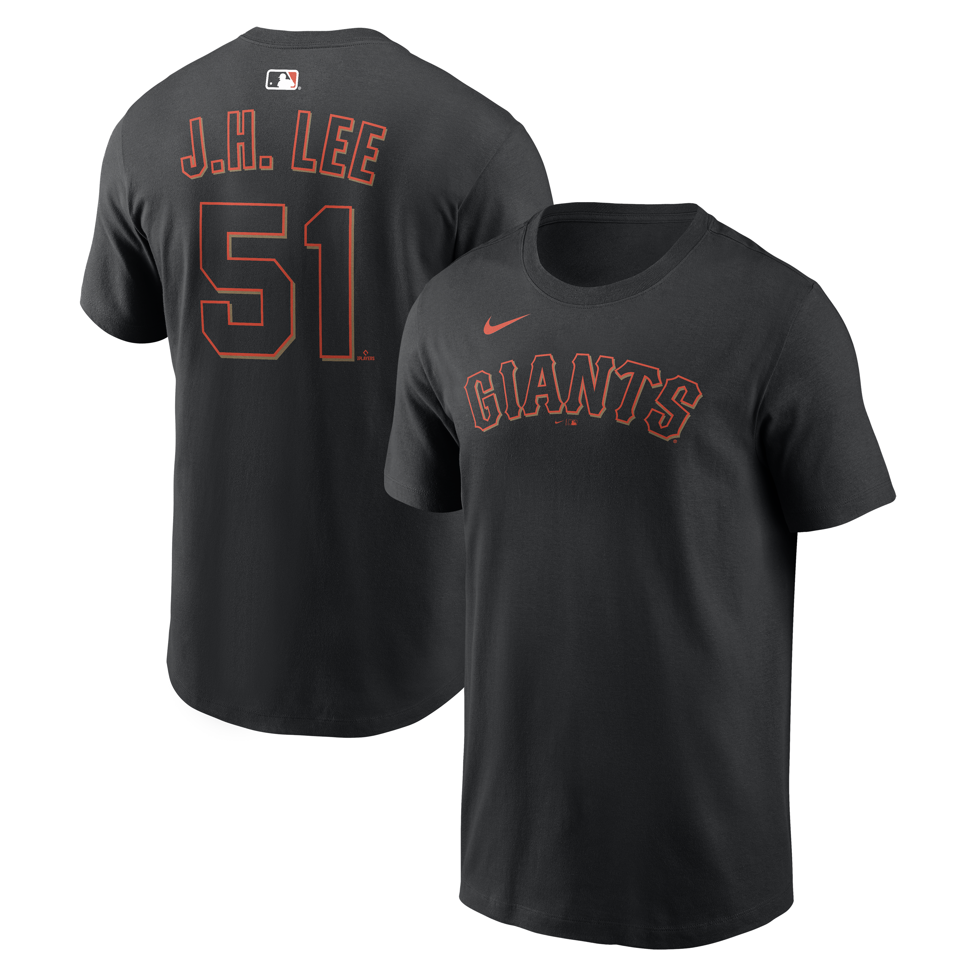 Men's Nike Jung Hoo Lee Black San Francisco Giants Home Name & Number T-Shirt