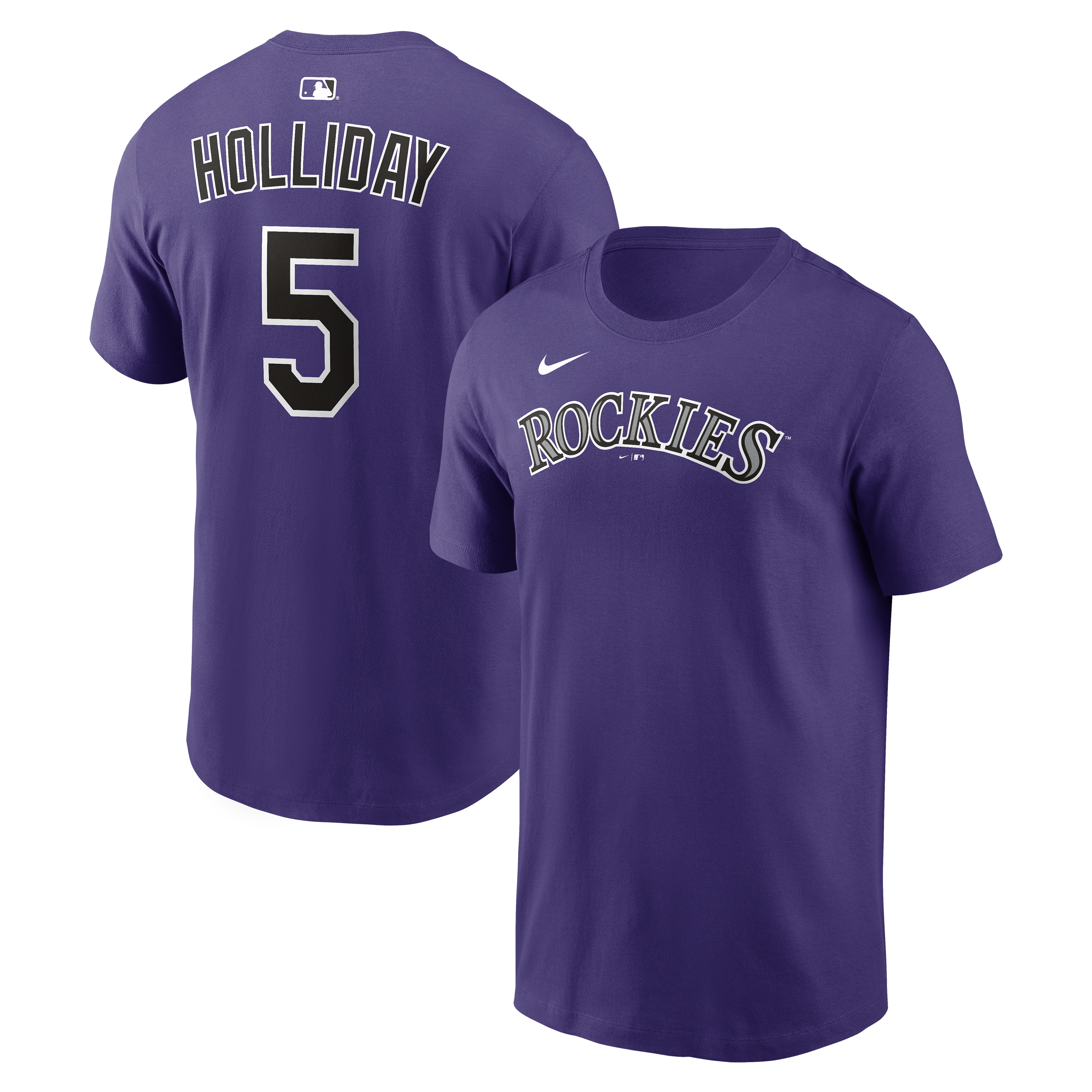 Men's Nike Matt Holliday Purple Colorado Rockies Cooperstown Collection Name & Number T-Shirt