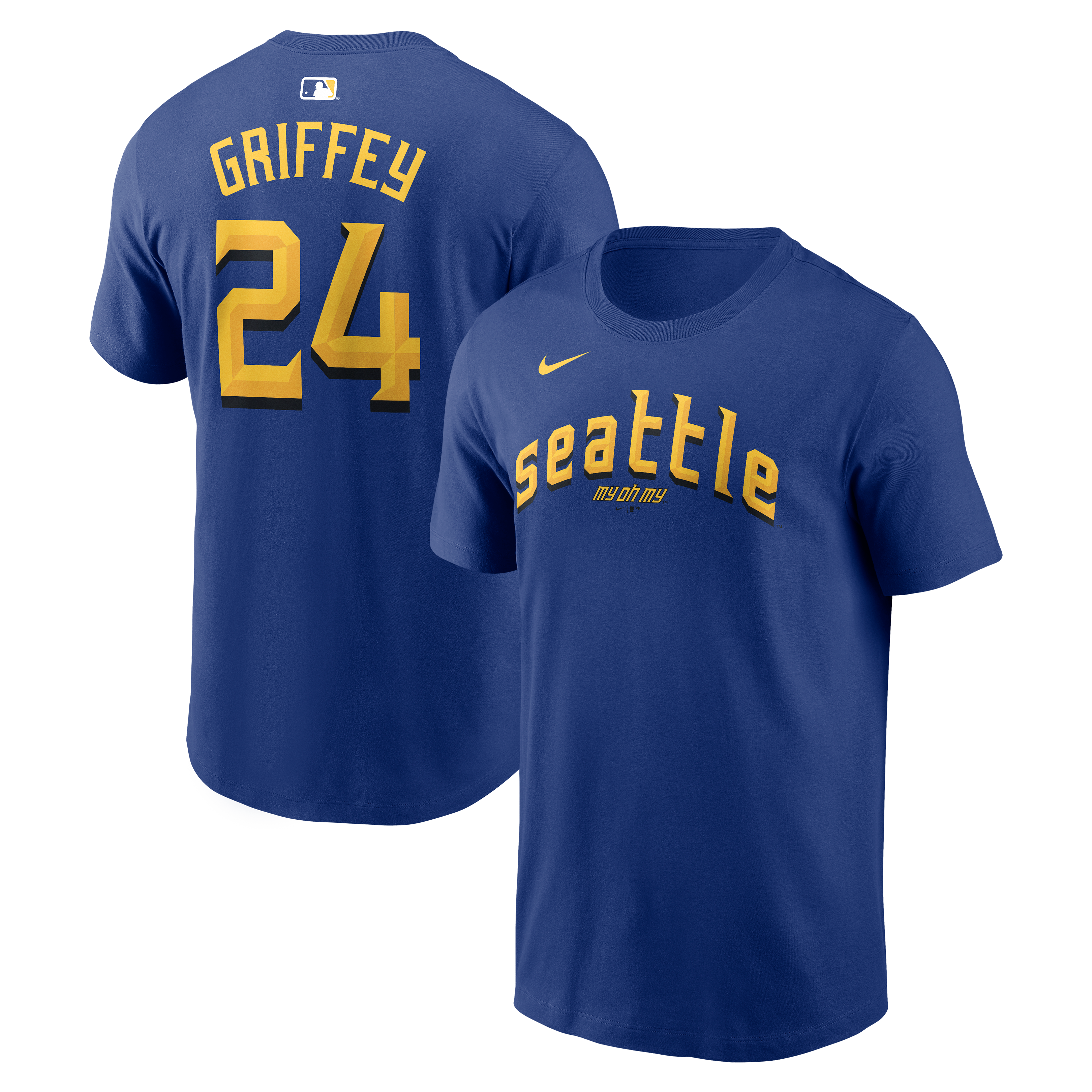 Men's Nike Ken Griffey Jr. Royal Seattle Mariners City Connect Name & Number T-Shirt