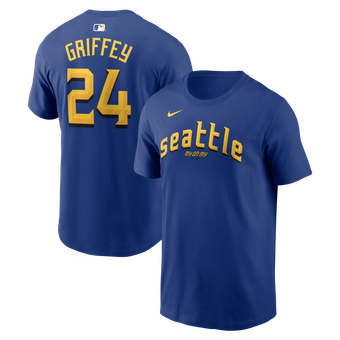 Men's Nike Ken Griffey Jr. Royal Seattle Mariners City Connect Name & Number T-Shirt