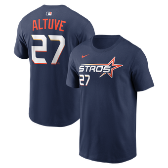 Men's Nike Jose Altuve Navy Houston Astros City Connect Name & Number T-Shirt