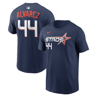 Men's Nike Yordan Alvarez Navy Houston Astros City Connect Name & Number T-Shirt