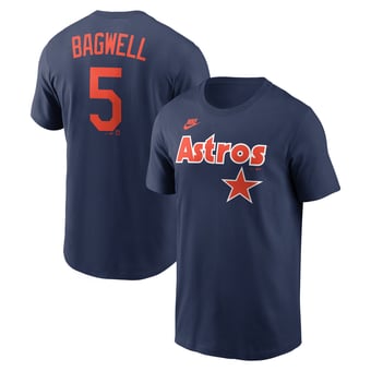 Men's Nike Jeff Bagwell Navy Houston Astros Cooperstown Collection Name & Number T-Shirt