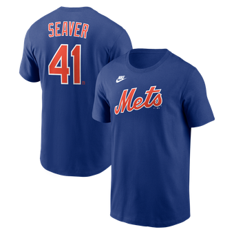 Men's Nike Tom Seaver Royal New York Mets Cooperstown Collection Name & Number T-Shirt