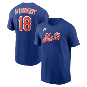 Men's Nike Darryl Strawberry Royal New York Mets Cooperstown Collection Name & Number T-Shirt