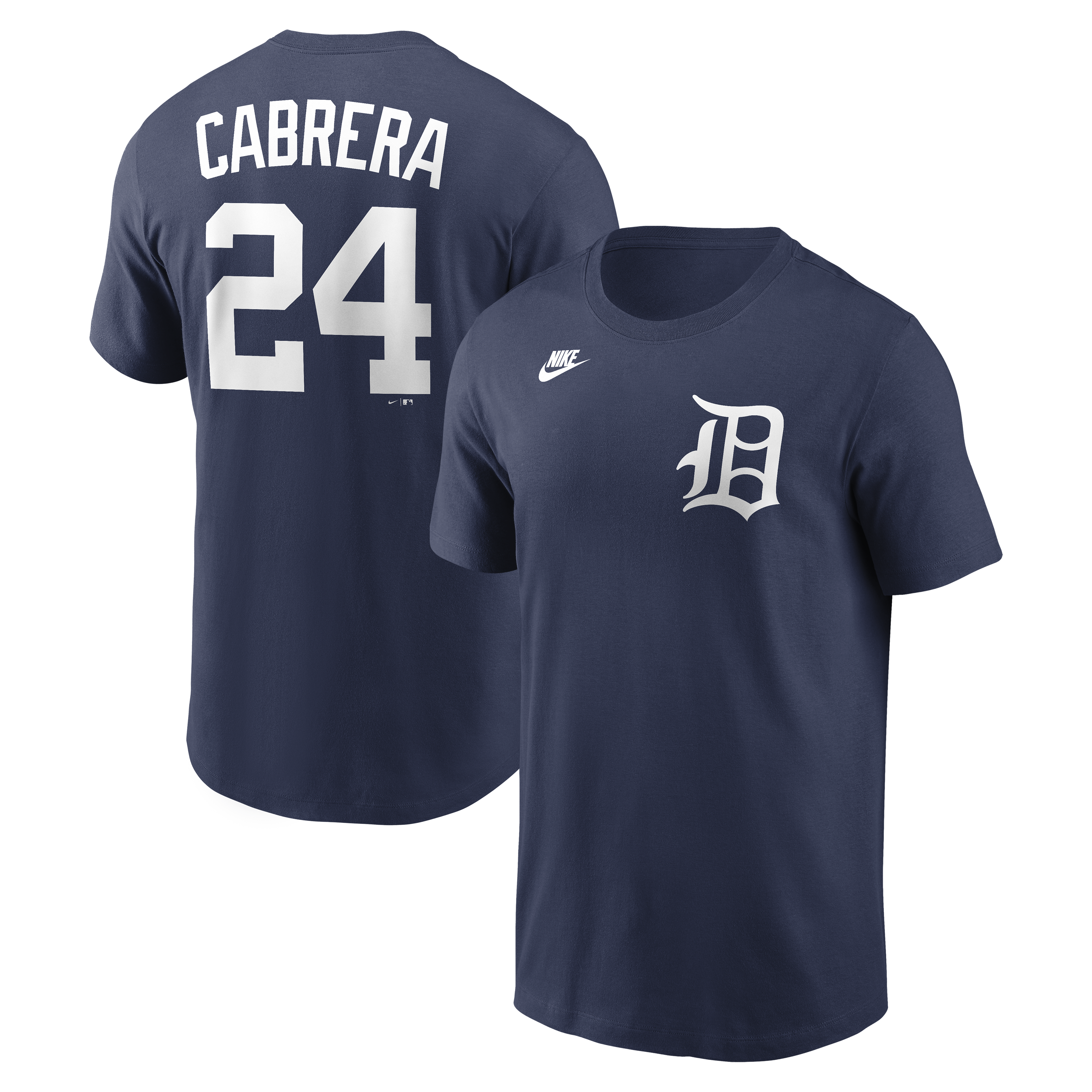 Men's Nike Miguel Cabrera Navy Detroit Tigers Cooperstown Collection Name & Number T-Shirt