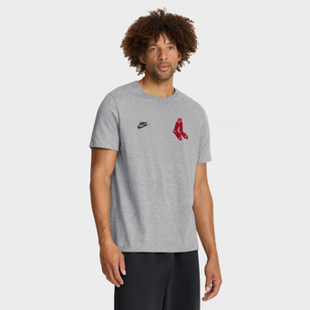 Men's Nike Heather Gray Boston Red Sox Cooperstown 2-Hit T-Shirt