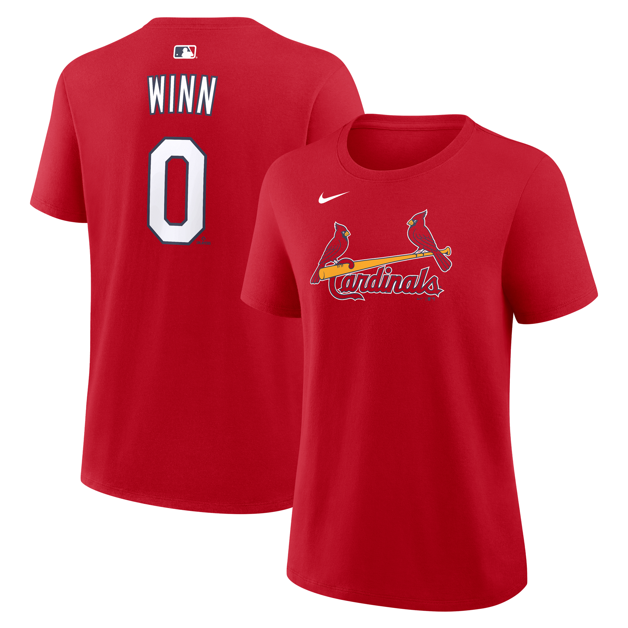 Women's Nike Masyn Winn Red St. Louis Cardinals Name & Number T-Shirt