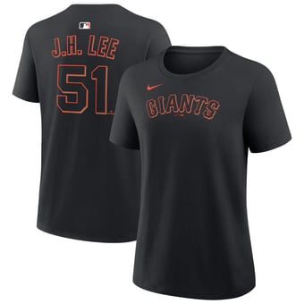 Women's Nike Jung Hoo Lee Black San Francisco Giants Name & Number T-Shirt