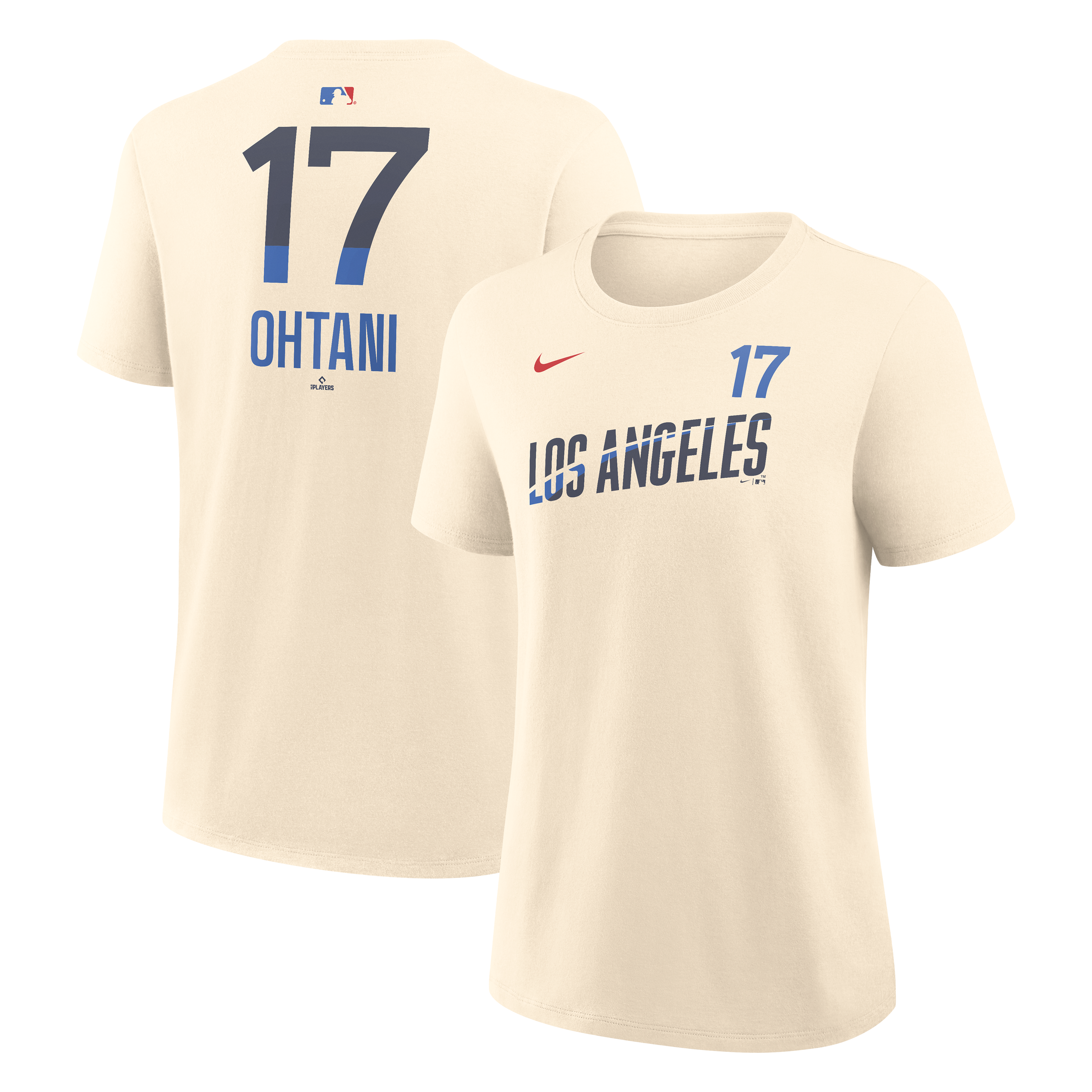 Women's Nike Shohei Ohtani Natural Los Angeles Dodgers City Connect Name & Number T-Shirt