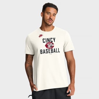 Men's Nike Cream Cincinnati Reds Cooperstown Collection ‘70s Inspired T-Shirt