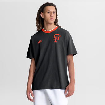 Men's Nike Black San Francisco Giants Cooperstown Collection Ringer T-Shirt