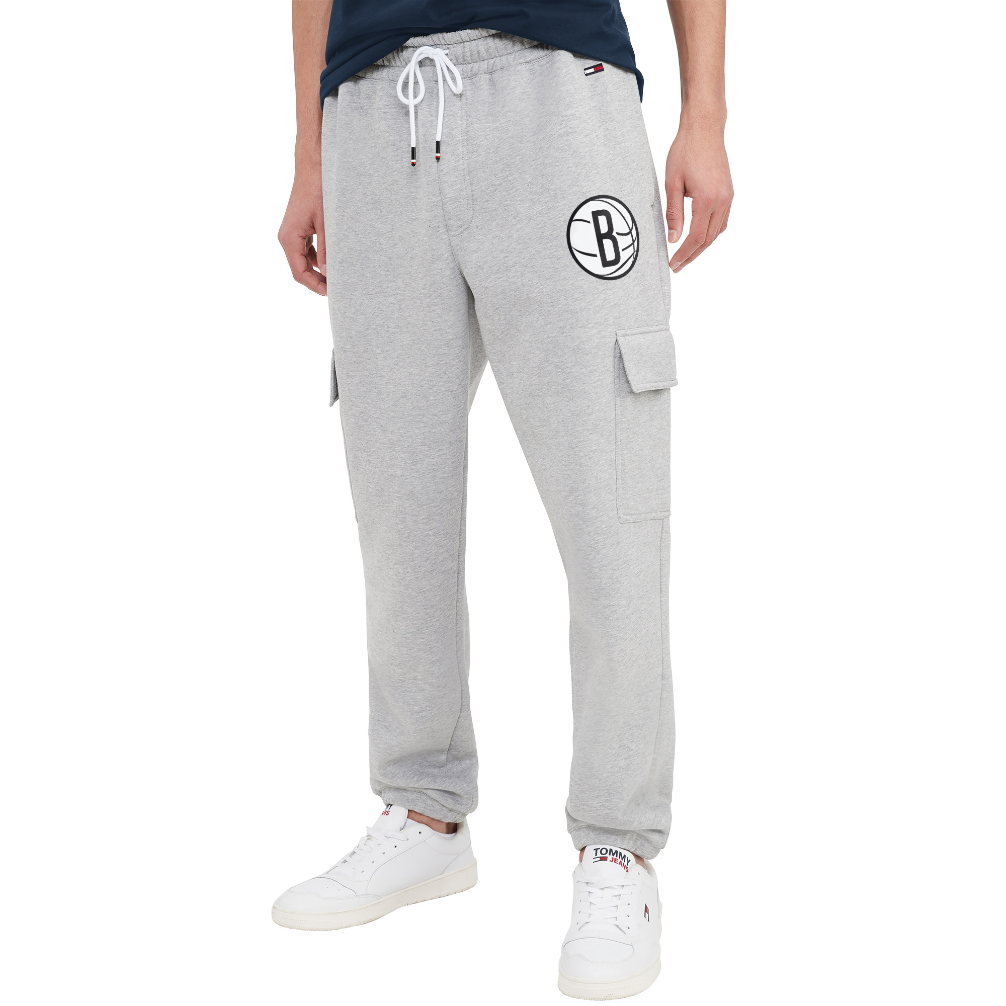 Men’s Tommy Jeans Gray Brooklyn Nets Frankie Cargo Joggers Men’s Tommy Jeans Gray Brooklyn Nets Frankie Cargo Joggers